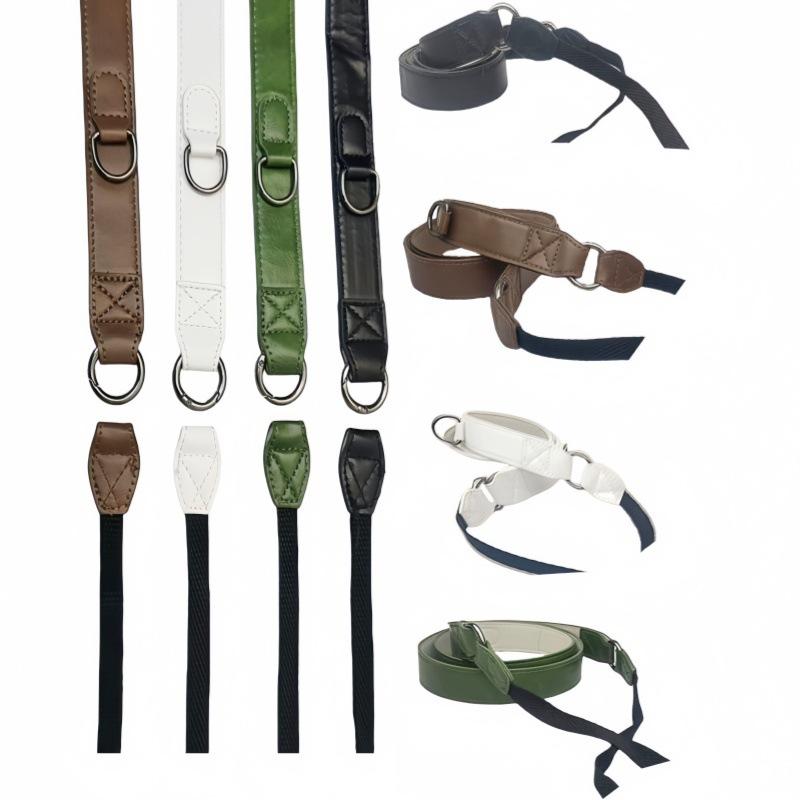 Retro Style Camera Shoulder Strap PU Leather Black Lanyard Strap Universal Camera SLR Strap