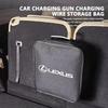 OATY6 For Lexus Car Charge Cable Case Organiser Waterproof Charging Gun Storage Bag UX250h RX450h CT200h RX400h NX LX GC RX UX GX