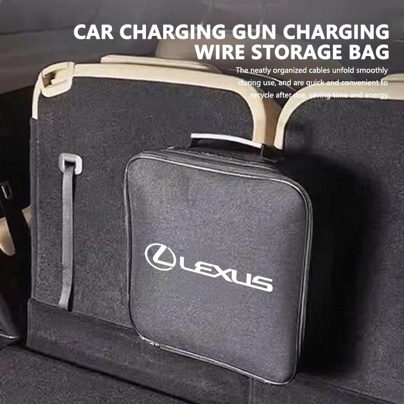 OATY6 For Lexus Car Charge Cable Case Organiser Waterproof Charging Gun Storage Bag UX250h RX450h CT200h RX400h NX LX GC RX UX GX