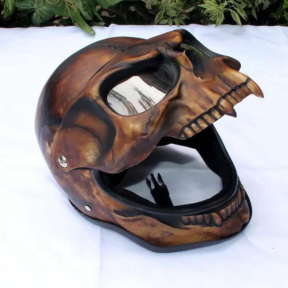 Capa de Capacete de Moto Esqueleto, Máscara de Caveira Horror Cool, Decoração de Máscara de Capacete de Caveira