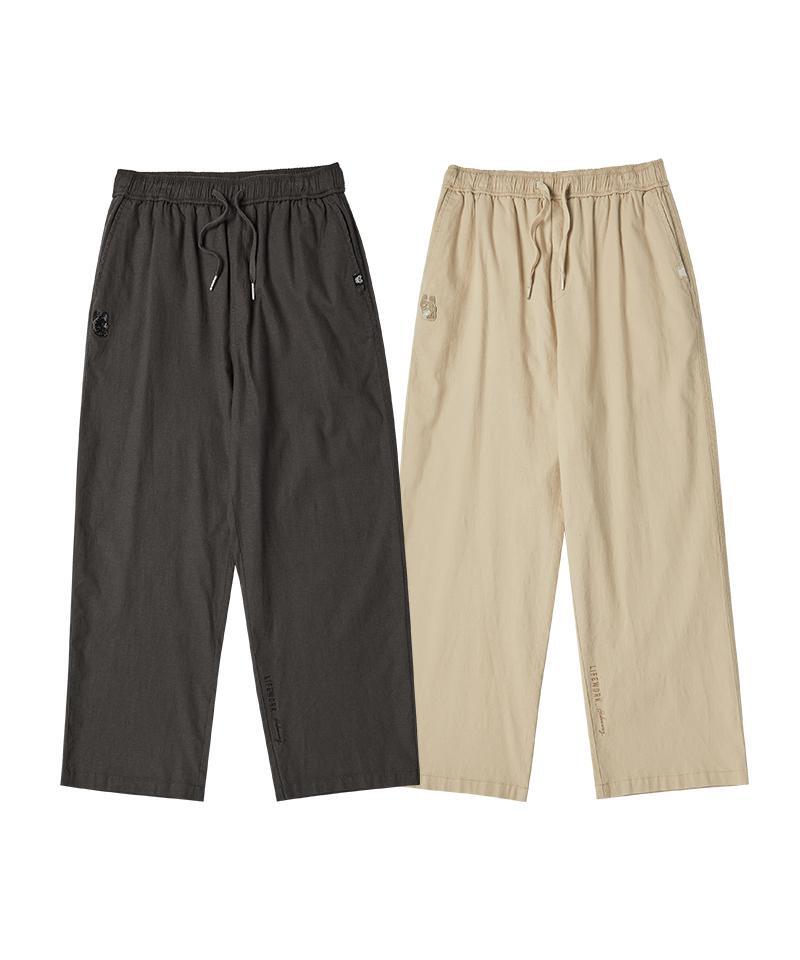LIFEWORK Women'S) Linen Loose Fit Elastic Waist Pants