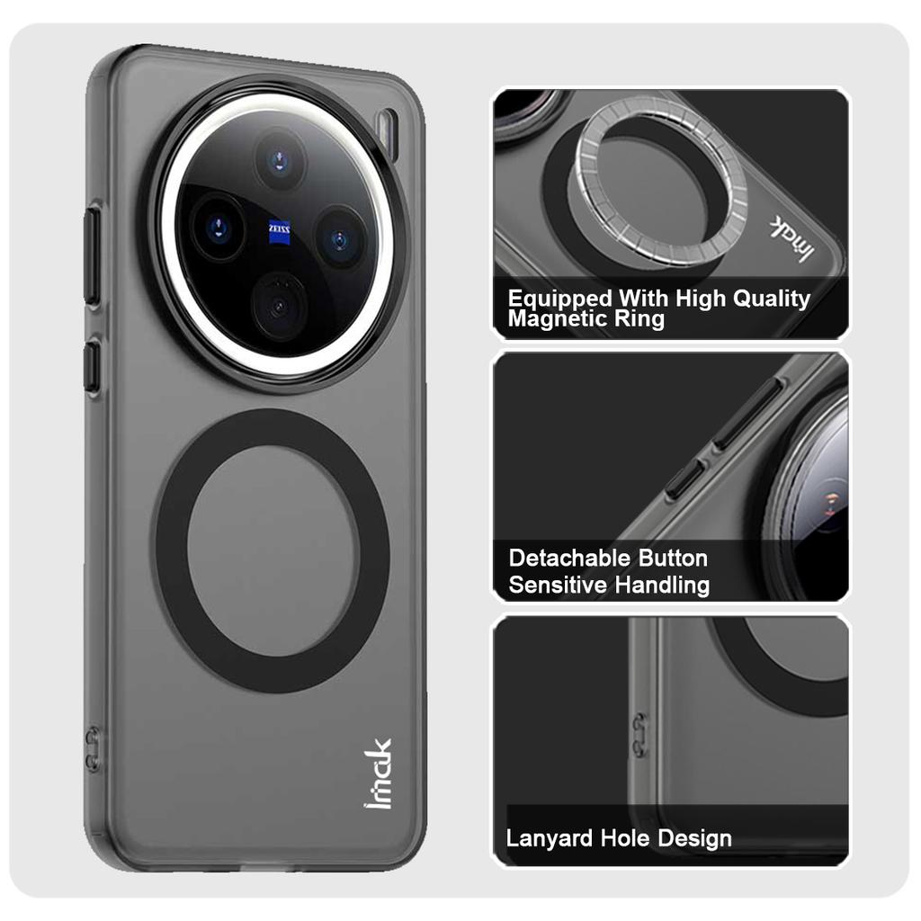 IMAK For Vivo X200 5G Case Compatible with MagSafe Candy Color Anti Drop TPU+PET Back Cover