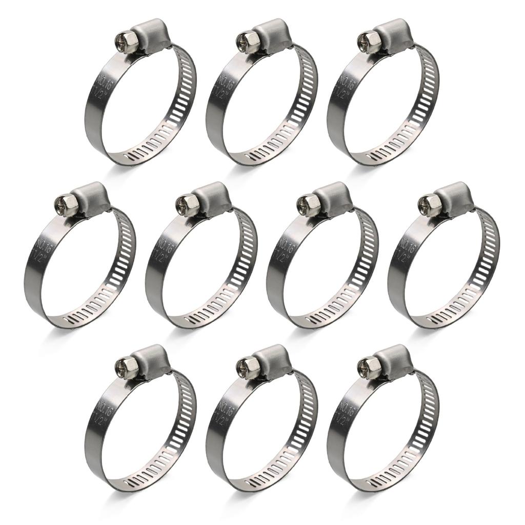 Daytona 37220 Motorcycle / Car Hose Band, Stainless Steel, For Outer Diameter 21-38, Pack of 10