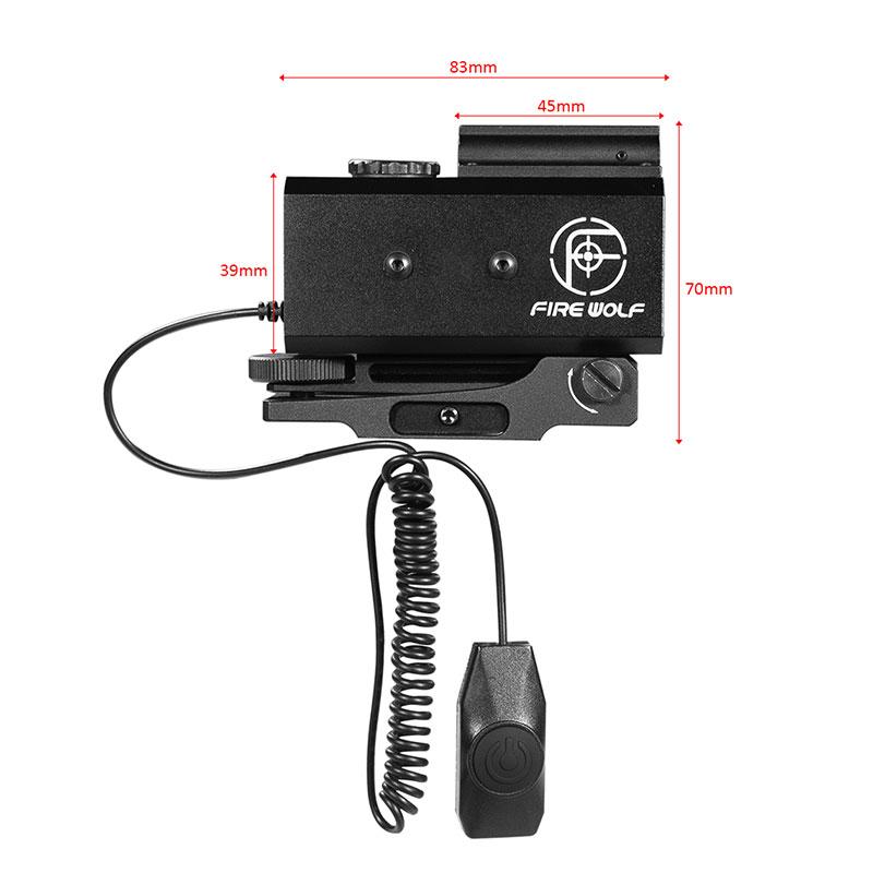 FIRE WOLF Mini Laser Infrared Scope Rangefinder For Hunting Shooting Distance Angular Velocity Meter Tactical Scope Installed