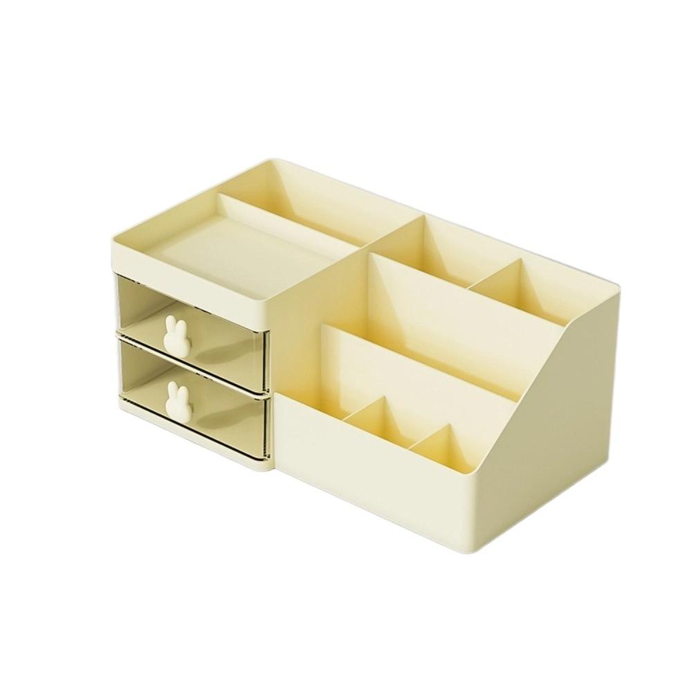 10 Compartments Cosmetic Drawer Organizer Cute Bunny Makeup Storage Case  Dressing Table