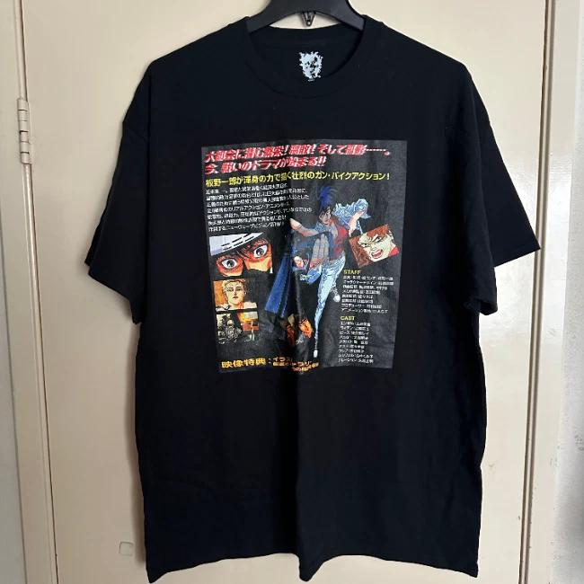 Retro Cop Anime Girl Shirt Mens Sz 2XL Vintage Style Anime T-shirt Y2K Grunge XL
