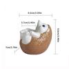 Ceramic Hedgehog Shape Eggs Holder Cup For Breakfast Fun Family Moment Multifunction Succulents Pot Bonsais Planter