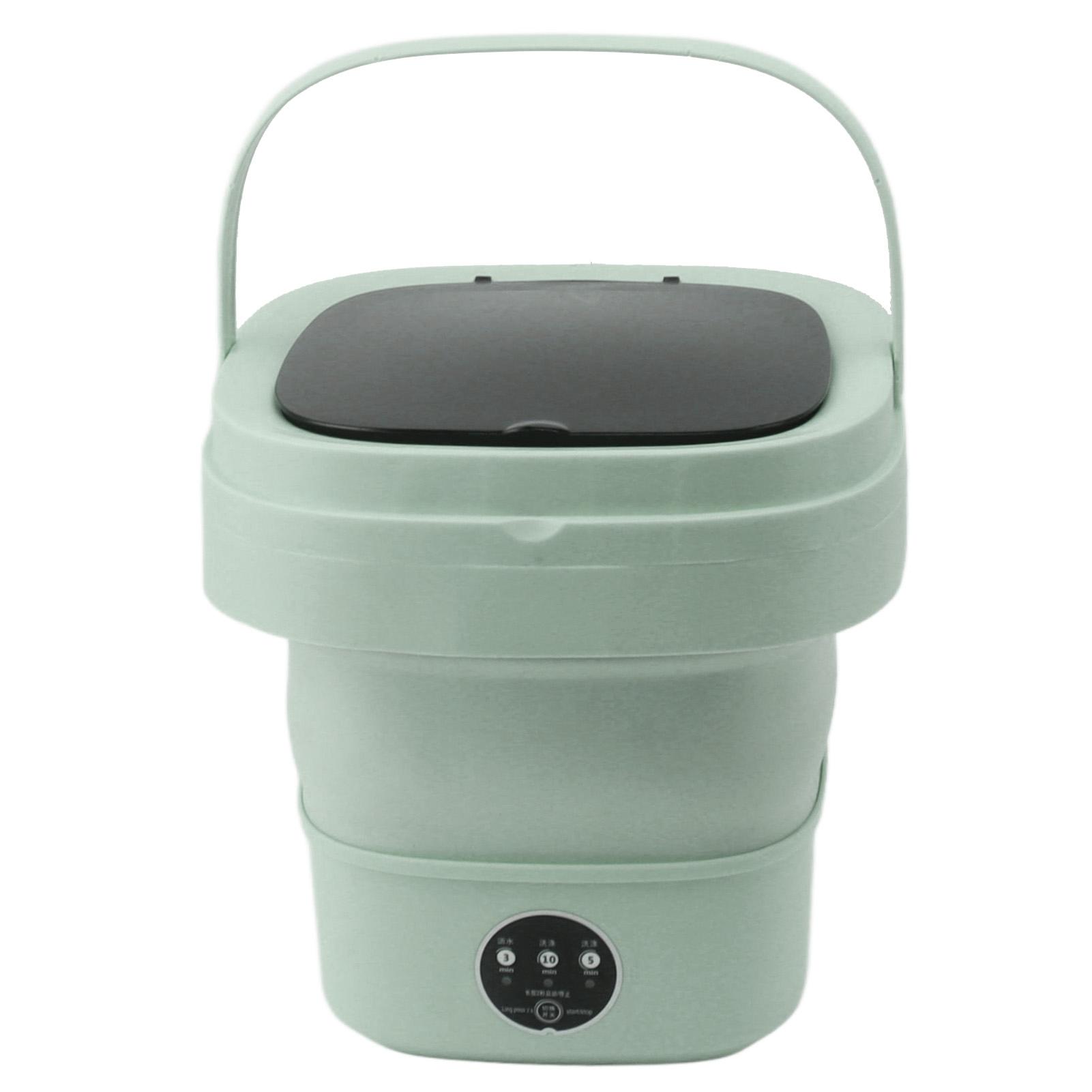 

6L Портативная маленькая складная стиральная машина с центрифугой для носков, нижнего белья, трусов, бытовая мини-стиральная машина EU зелёный