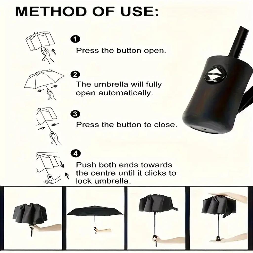 Umbrella Fully Automatic Thickened Enlarged Reinforced Folding Umbrella Sun and Rainproof Sunshade Umbrella for Women Sunscreen