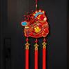 Red Gourd Chinese New Year Ornament with Tassels FU Character Wall Hanging Decor God of Wealth Decor Year of The Horse