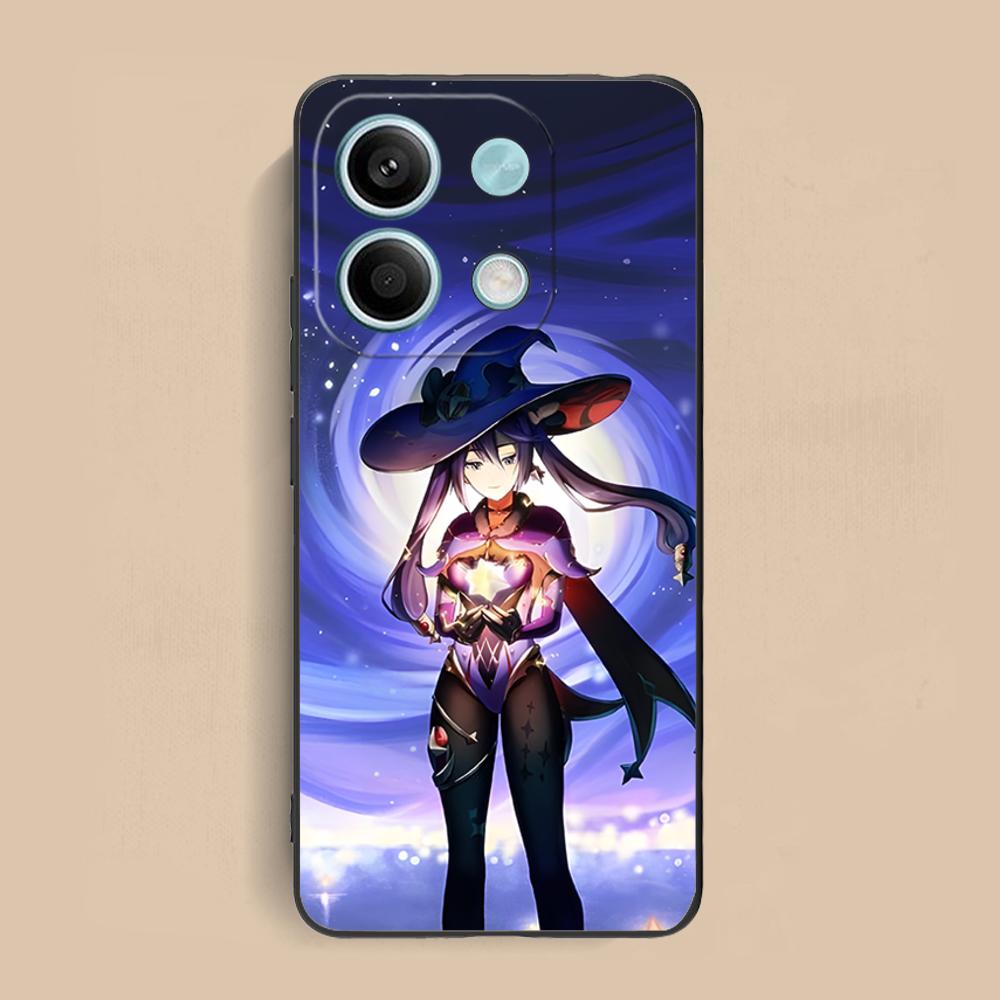 Game GI Mona Matte TPU Mobile Phone Case for Xiaomi Redmi Note 14 13 12 11 S Pro Plus 4G 5G Colorful Printing Cover