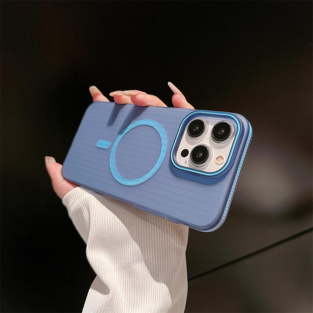 Fashion Translucent Magnetic Case For Magsafe Wireless Charging For iPhone 15 14 Plus 13 12 Pro Max Shockproof Bumper Back Cover