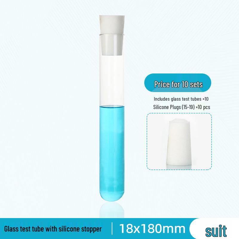 High-Temperature Resistant Glass Test Tube, Round Bottom, Flat Mouth, Customizable Diameters: 12-30mm.