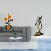 Vertical Tissue Holder Rack with African Tribal Lady Statue Handmade Craft Resin Ornament for Home