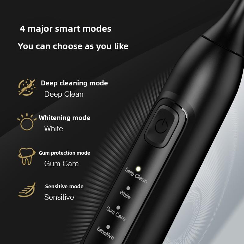 New Ultrasonic Electric Toothbrush Smart Home Soft Brush Portable Adult Toothbrush Gifts