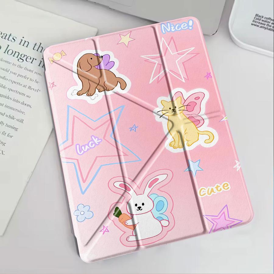 Holder Cover Tablet Case For iPad Air 4 5 M3 M2 1 2 M4 11inch Mini 6 7 Pro 11th 10th 9th 8th 7th 12.9inch Pro 2025 Animals With