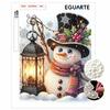Christmas Pearl Painting Art Painting Kit Snowman Lantern Handmade Diy Home Decoration Painting
