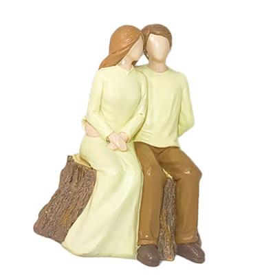 Figurka socha sladkého milujícího staršího páru pro romantiky, domácí dekorace a dárek k výročí svatby, na Valentýna
