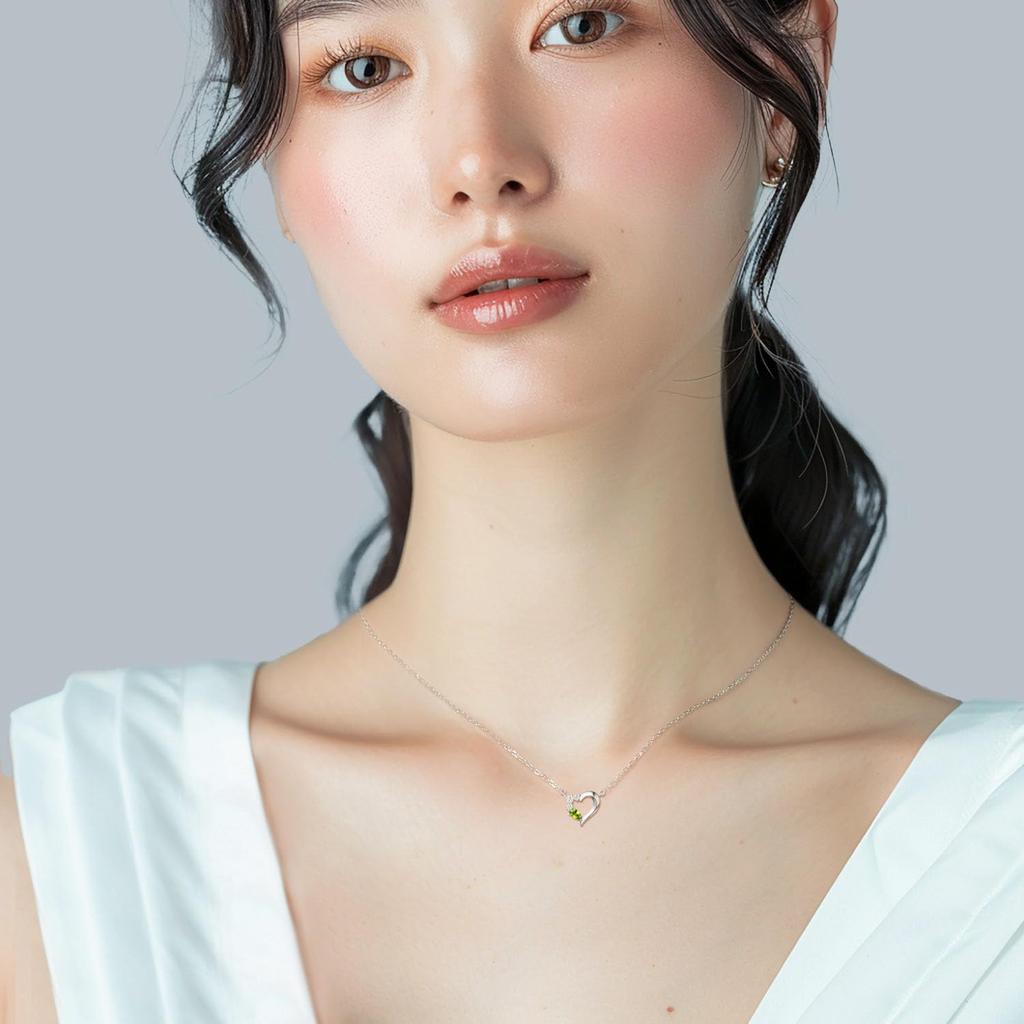 12 Herz Weiß Rückgabe Beliebtes Accessoire für Kommt mit Schöner Verpackung [AGVANA] Damen Halskette, Monate, Geburtsstein, Halskette, Tag, Geschenk, Silber,