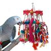 Hanging Bird Chew Toy Multicolor Wooden Block Finch Parakeet Conures Swing