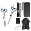 6 Inch Professional Hair Scissors Kit, Stainless Steel Barber Shears with Thinning Scissors