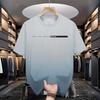Summer men's casual loose fit large letter print round neck short sleeved T-shirt top High Street Unisex style