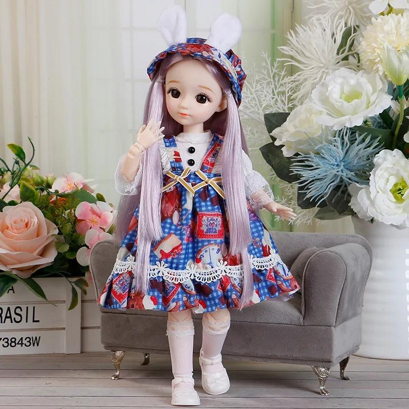 BJD Dolls and Clothes, Detachable Joints, 30cm, Eyes 16,3D, Dolls, Girls' Dresses, Birthday Gift Toys. Ball Jointed Doll