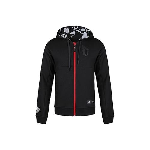 adidas Lillard Basketball Fleece-Lined Jacket for Men, Black L чёрный
