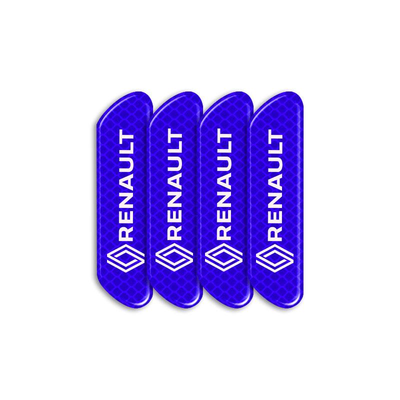 

Hub Caps 4pcs Car Door Reflective Strips security Warning Stickers For Renault Koleos QM5 QM6 Scenic Megane Fluenec Latitude Cli