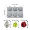 Silicone 6-Cavity Baking Molds Cake Mold  for Petal Mousse Cake Nut Chocolate Pudding Dessert