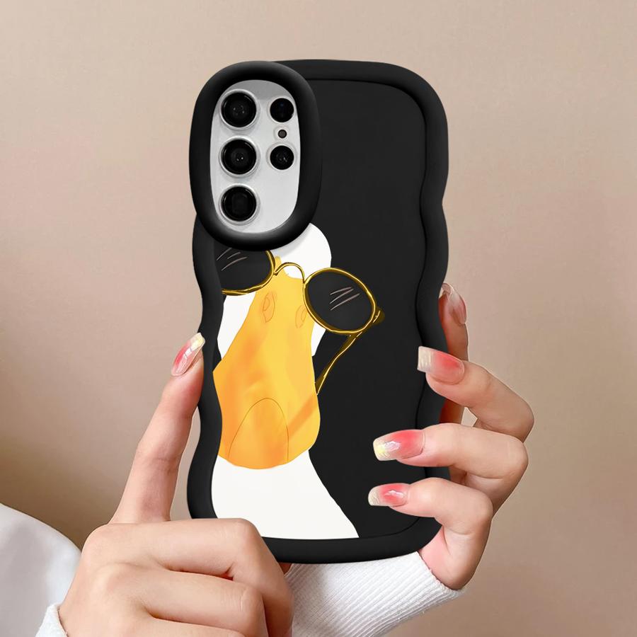 Case for Samsung Galaxy A25 S20 FE S23 Plus S24 S22 Ultra S21 S25 A26 Soft Phone Cover A34 A24 A55 A35 A54 A36 Cartoon Dog Duck