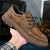 Fashion Men's Casual Shoes High Quality Designer Comfortable Business Office Walking Shoes Genuine Leather Vintage Outdoor Men Sneakers