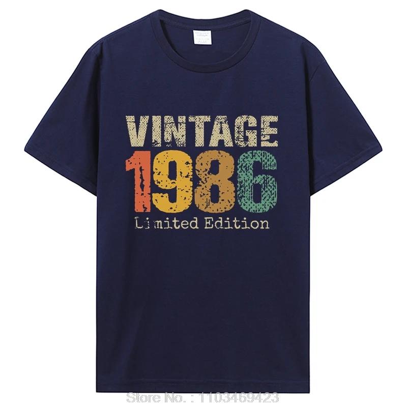 Funny Vintage 1986 T Shirts Summer Style Graphic Cotton tshirt Streetwear Birthday Gifts T-shirt Clothing Oversized