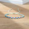 Bohemian colored rice bead bracelet women's ins wind niche faceted stone adjustable hand rope jewelry tide
