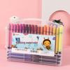 Washable Hard-Tip Watercolor Pens for Kids, 12 Colors, Triangular Barrel, Large Capacity, Boxed Set.