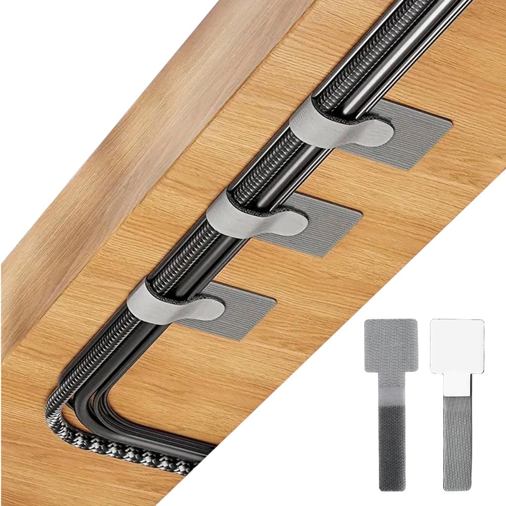 60pcs Adjustable Adhesive Cord Organizers Power Cord Storage Cable Manager Desk Wire Winder Easy Installation