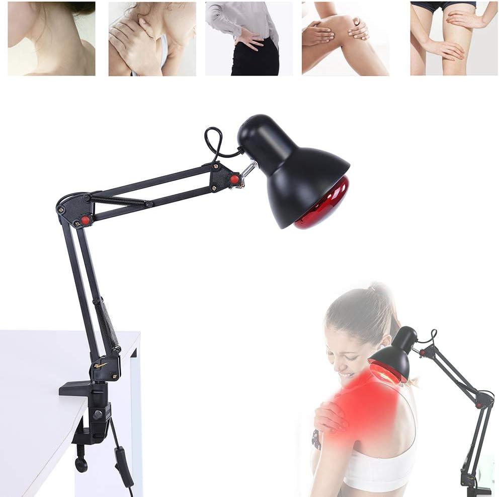 Infrarot-Wärmebehandlung Infrarot-Lampenhalter mit Arm Infrarotlampe mit roter Birne für Physiotherapie Infrarot-Schmerzlinderung