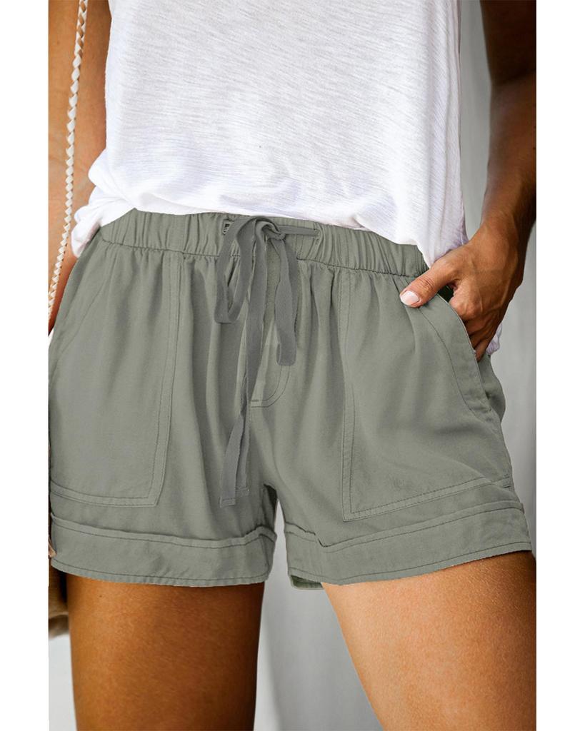 Azura Exchange Elastic Waist Drawstring Pocket Shorts