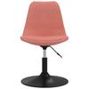 Dining Room Chairs 4 pcs Swivel Pink Velvet