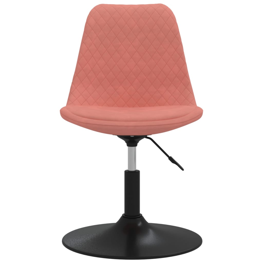 Dining Room Chairs 4 pcs Swivel Pink Velvet