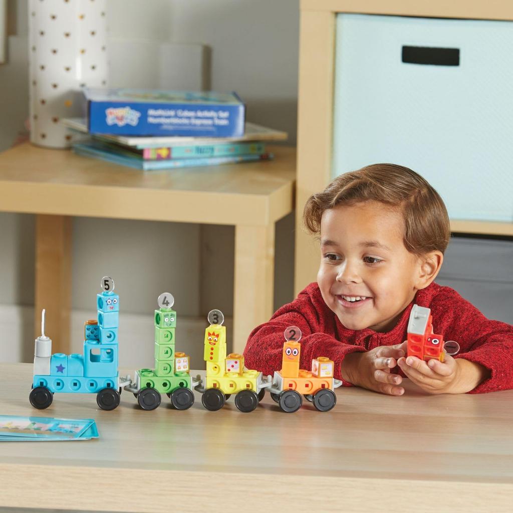 Numberblocks Math Link Cube Activity Set - Number Blocks Express Train - Number Play Up To 5 - Educational Toy for Ages 3 and Up - 96094 (Authentic Pr