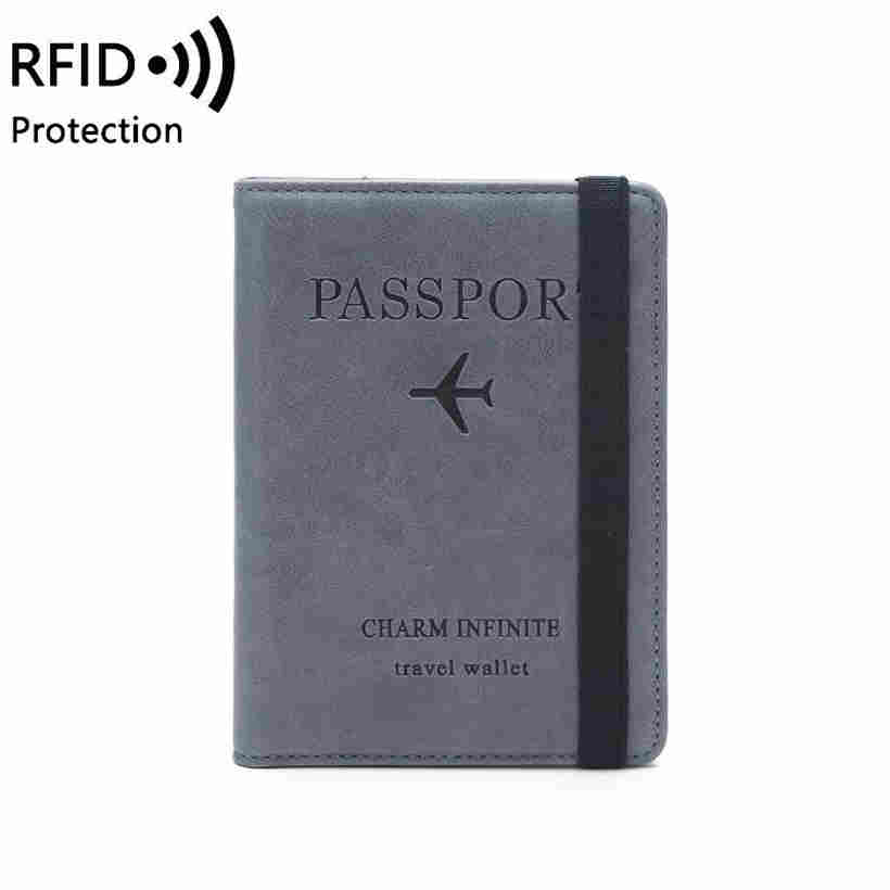 Unisex RFID Leather Passport Bag Document Package Portable Travel Ultra Thin Passport Holder