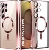 case for Samsung S26 S25 S24 S23 S22 S21 S20 plus ultra Transparent magnetic attraction protective case full coverage Dustproof