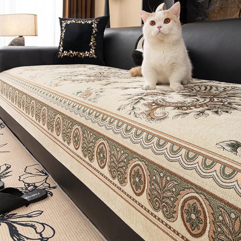 Chenier Sofa Cushion Four-season Universal Non-slip Seat Cushion Light Luxury High-end Sofa Cover Cloth Towel