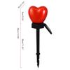 Outdoor Solar Garden Stake Lights Waterproof Solar Red Heart Shaped Pathway Lamps Landscape Lamp