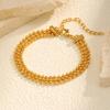Classic Multi-layered Bead Chain Bracelet,Women's Stainless Steel Bracelets,Trendy Jewelry Mother's Day Gift