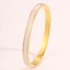 Titanium steel bracelet, oil dripping ring set, simple enamel bracelet, girls' high-end DIY ring, non-fading bracelet.