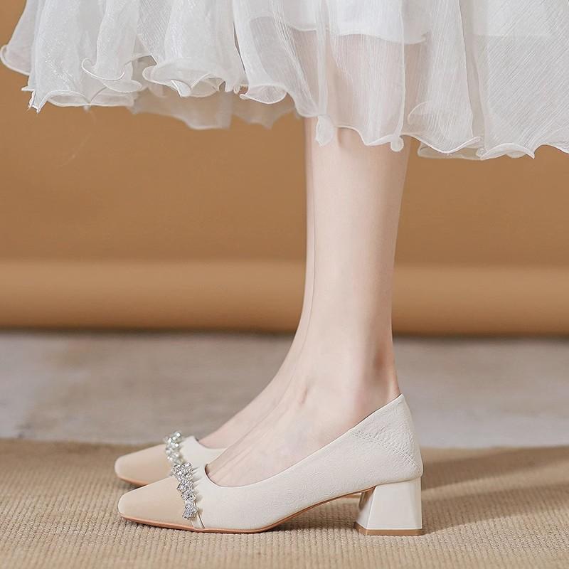 

Модные женские весенне-летние туфли нового стиля, французские мягкие туфельки феи, высокие каблуки, плоская подошва, танкетка, удобные, дышащие, верх из резины 35 хаки