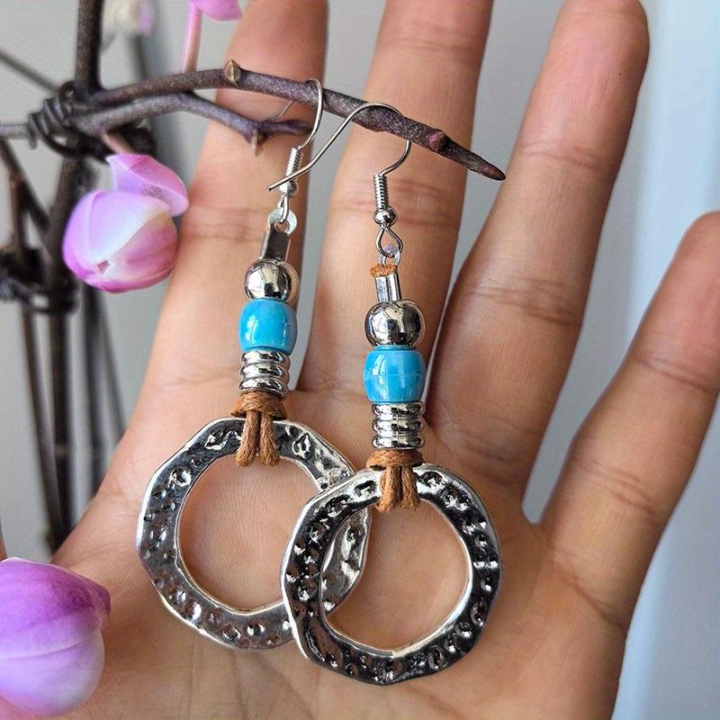 

Кожаные серьги Большие кожаные серьги silver