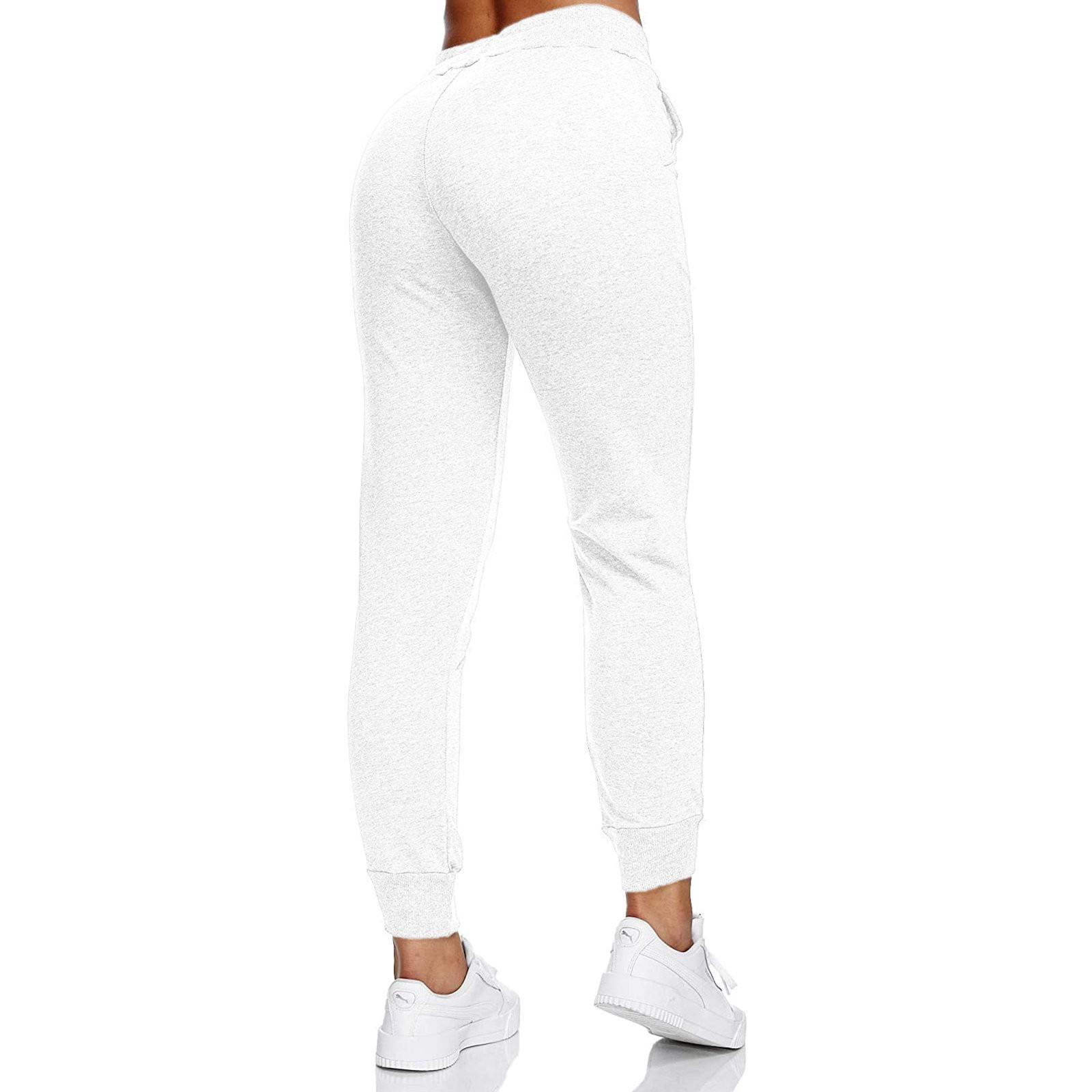 

Модные женские брюки с высокой талией и застежкой, однотонные брюки, женские брюки для отдыха XL белый